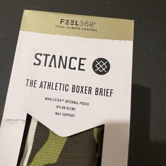 Stance FEEL 360 Boxers Mens Large Green Camo Athletic Boxer Max Support NIB - Picture 3 of 6